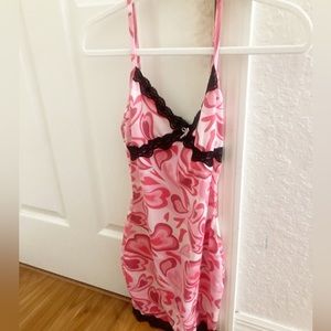 Pink hearts with lace dress